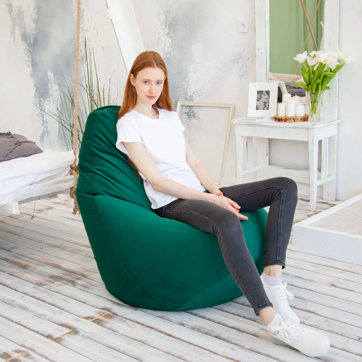 Pouf poire velours-Le Pouf Poire